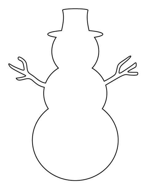 Printable Snowman Outline