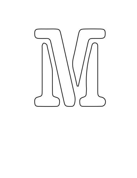 Printable Stencil Letter M