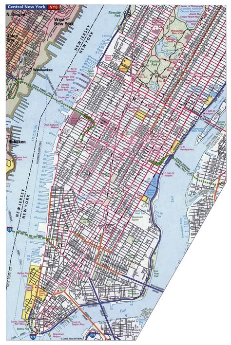 Printable Street Map Of Manhattan Ny