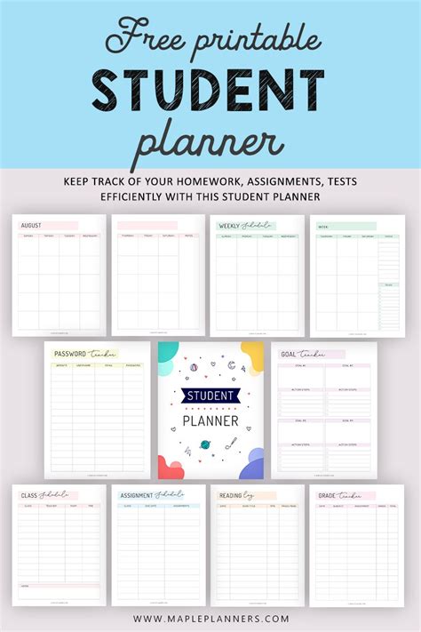 Printable Student Planner
