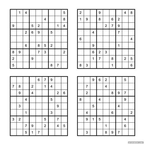 Printable Sudoku Medium