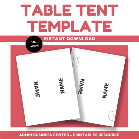 Printable Table Tents