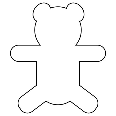 Printable Teddy Bear Outline