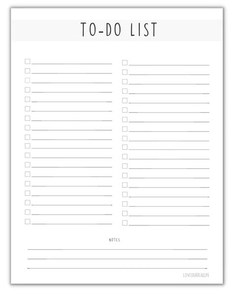 Printable To Do Lists