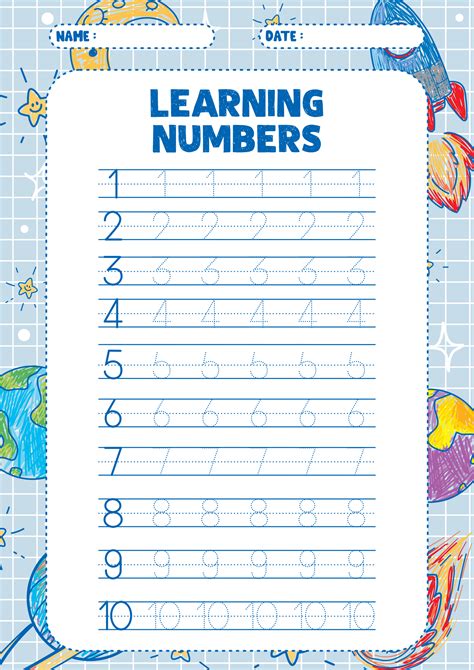 Printable Tracing Numbers
