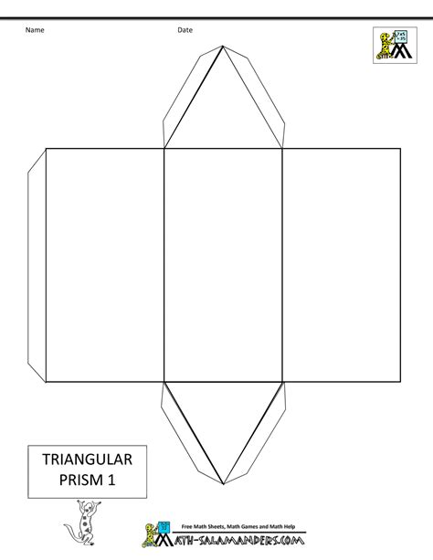Printable Triangular Prism Net