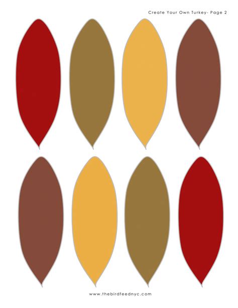 Printable Turkey Feather Template