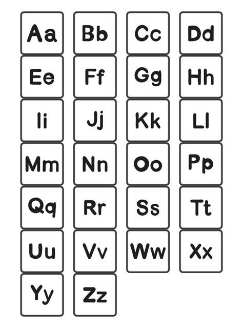 Printable Uppercase And Lowercase Alphabet