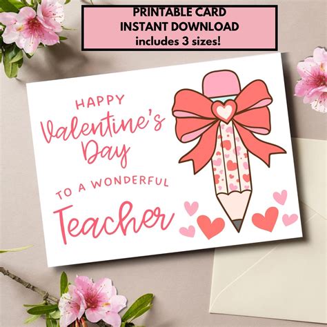 Printable Valentine Card For Teacher