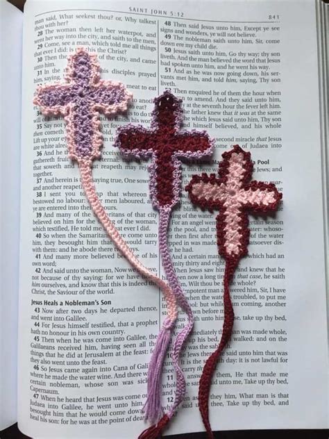 Printable Version Crochet Free Crochet Cross Bookmark Pattern