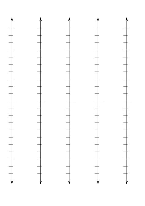 Printable Vertical Number Line