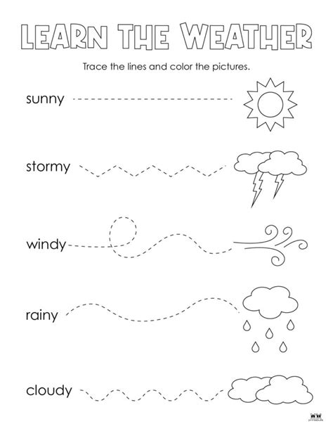 Printable Weather Worksheets For Preschool