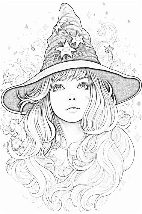 Printable Witch Coloring Pages