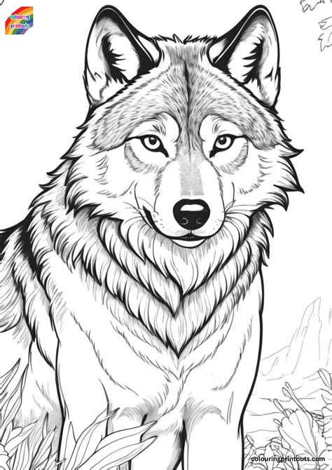 Printable Wolf Coloring Pages