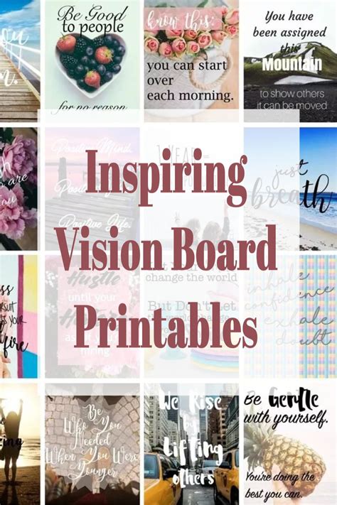 Printables For Vision Boards