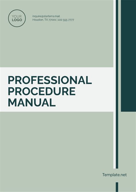 Procedure Manual Template Examples