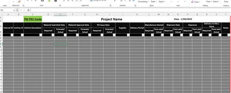 Procurement Log Template