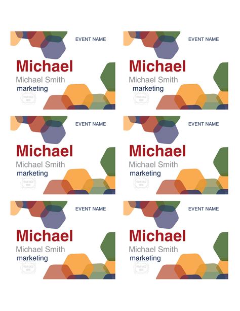 Professional Name Badge Template