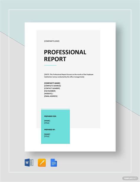 Professional Report Template Word Free Download