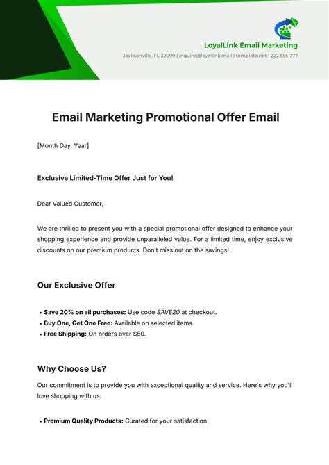 Promotional Offer Template