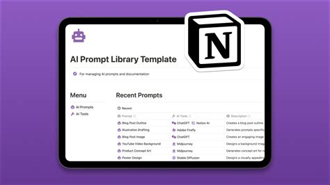 Prompt Library Notion Template