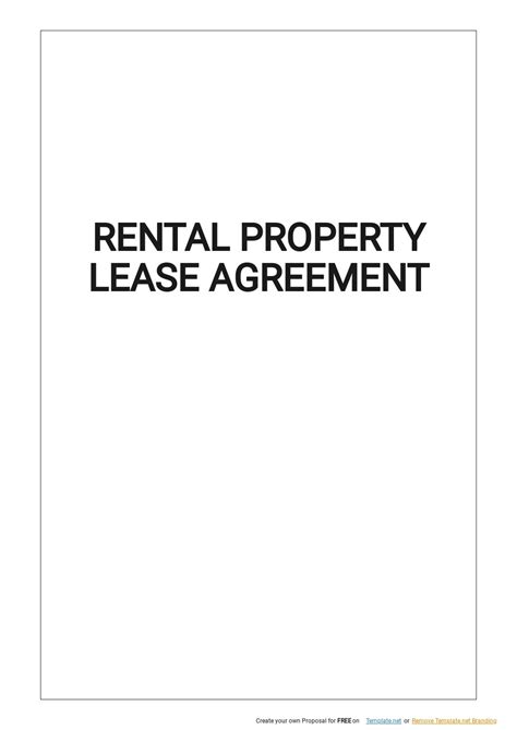 Property Lease Agreement Template