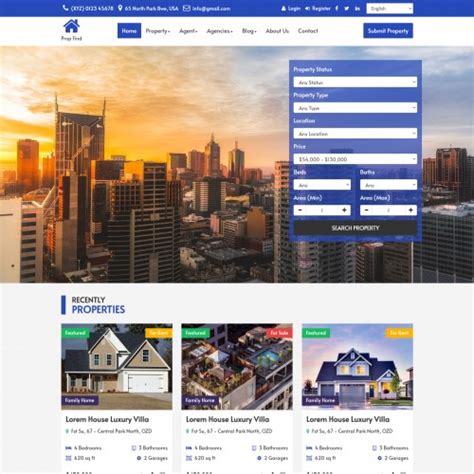 Property Management Website Template
