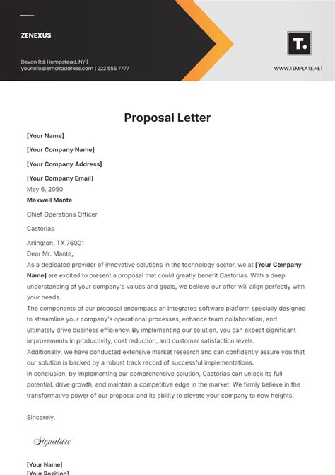 Proposal Letter Template