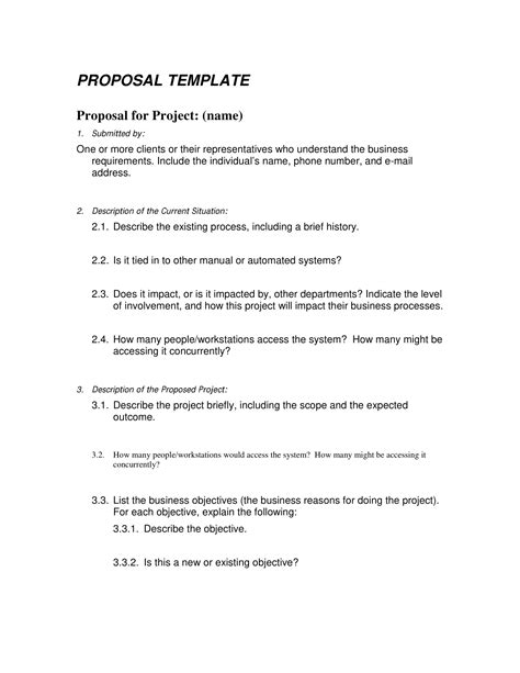 Proposal Writing Template For Project