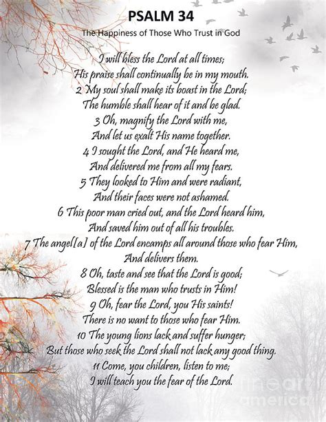 Psalm 34 Printable
