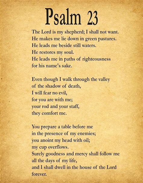 Psalms 23 Printable