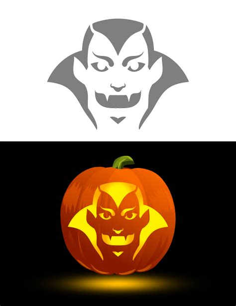 Pumpkin Carving Template Vampire