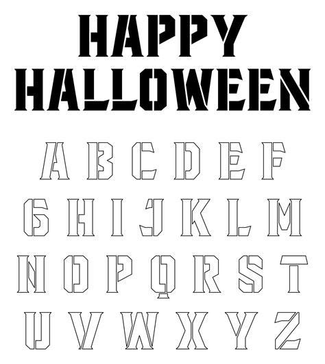 Pumpkin Carving Templates Letters