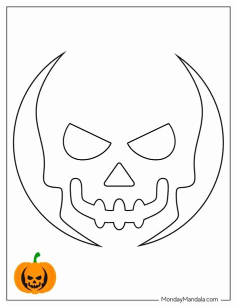 Pumpkin Carving Templates Skull