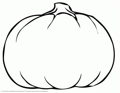 Pumpkin Coloring Template Printable