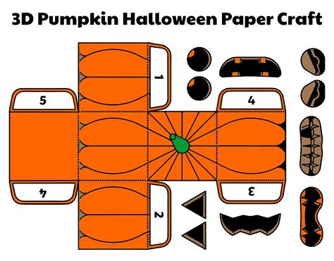 Pumpkin Paper Craft Template