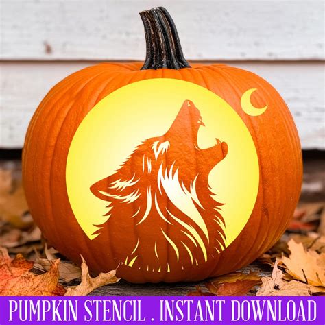 Pumpkin Wolf Template