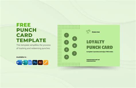 Punch Card Template Free