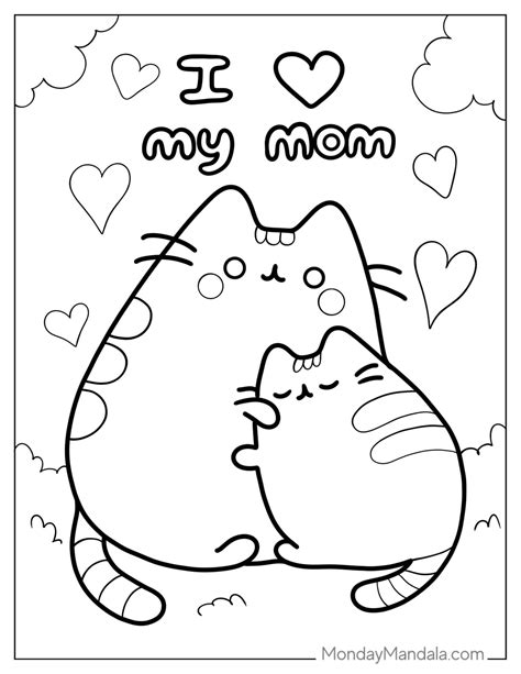 Pusheen Coloring Pages Printable