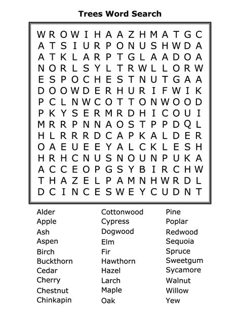 Puzzles Word Search Printable
