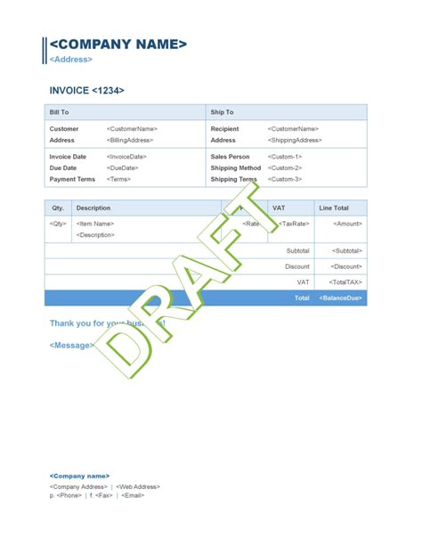 Qbo Invoice Templates