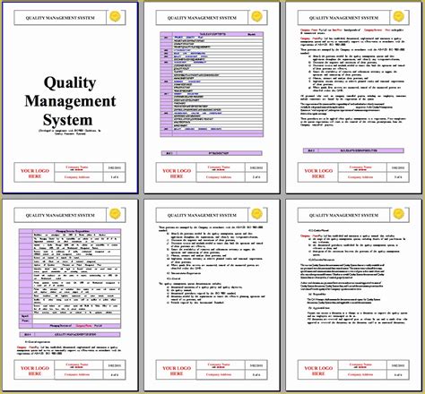 Quality System Template