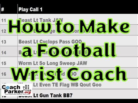 Quarterback Wristband Template