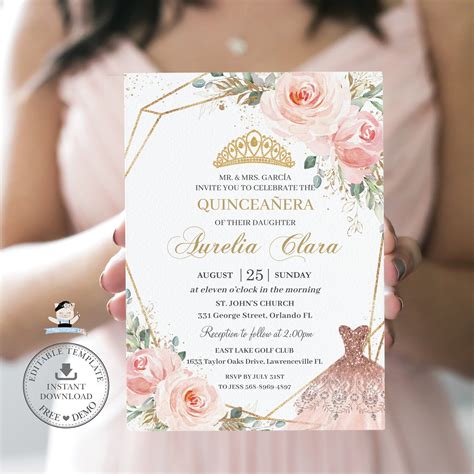 Quinceanera Invitation Templates