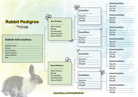 Rabbit Pedigree Template