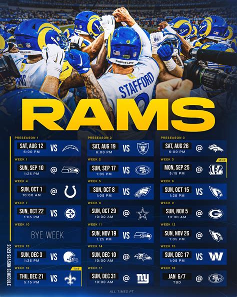 Rams Schedule Printable
