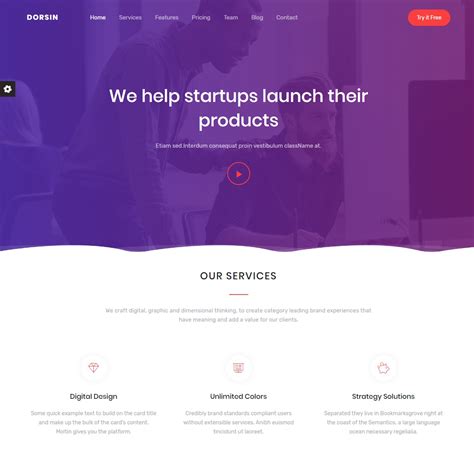 React Landing Page Template Free