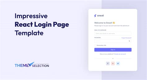 React Login Page Template