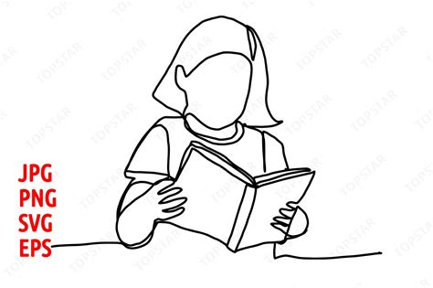 Reading Book Drawing