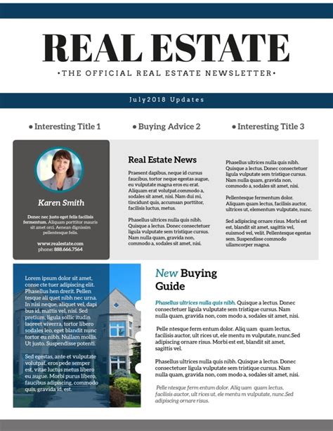 Real Estate Newsletter Template
